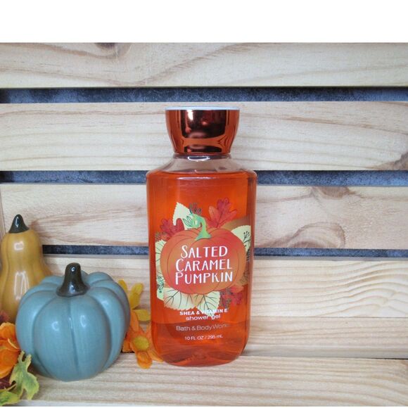 Bath & Body Works Salted Caramel Pumpkin Shower Gel~RARE~ Retired Product